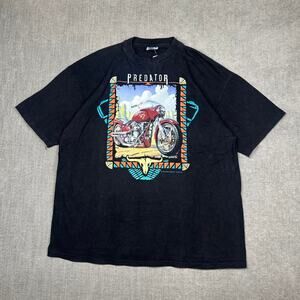 Vintage 90s Predator Biker black T-shirt Men’s 2XL